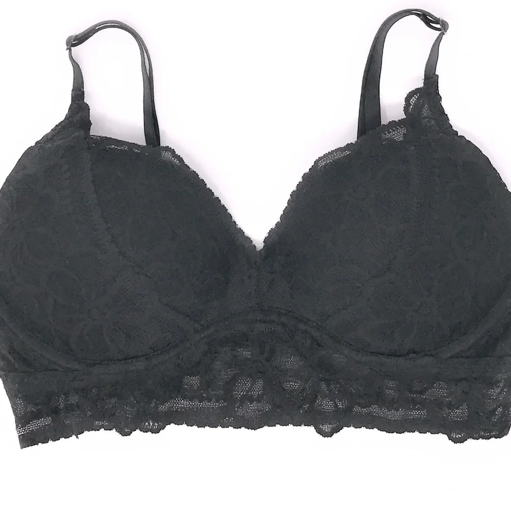 Victoria’s Secret Lace PINK Black Push-up Bralette